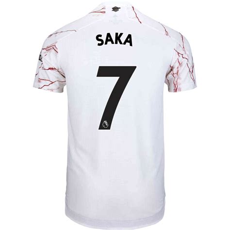 202021 Bukayo Saka Arsenal Away Authentic Jersey Soccer Master