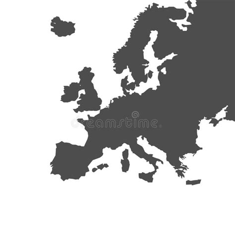 Detailed Vector Map Of The Europe Vector Stock Illustration