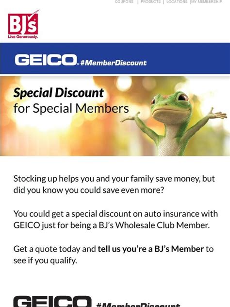 BJs Wholesale Club: GEICO auto insurance - a discount for ...