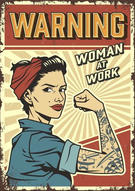 Vintage Woman Power Poster Free Vector Free Vector Freepik