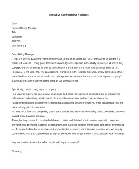 Free 11 Administrative Assistant Cover Letter Sample Pdf Ms Word