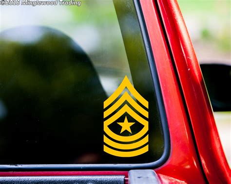 Us Army E9 Vinyl Decal Sticker Sergeant Major Insignia Etsy