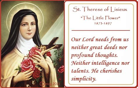 Catholic Quote To Share By St Therese Of Lisieux Little Flower For