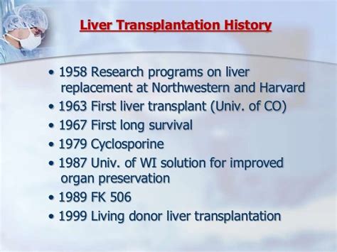 Overview Of Liver Transplantation