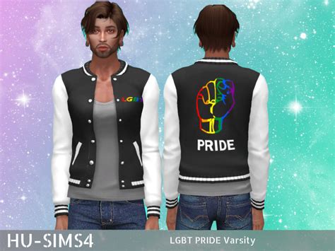Hu Sims4s Lgbt Pride Varsity Jacket