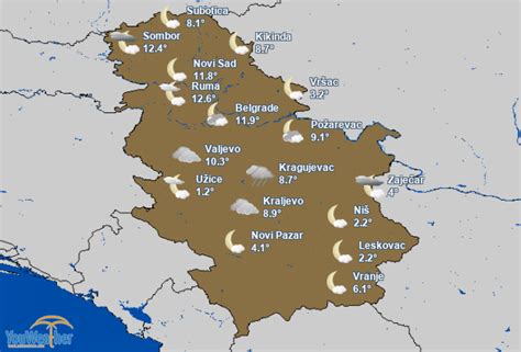 Weather In Serbia Време у Србији Ο καιρός στη Σερβία Youweather