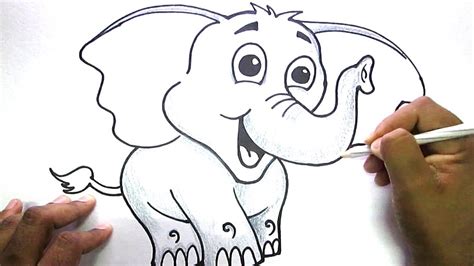 How To Draw Cute Elephant Youtube