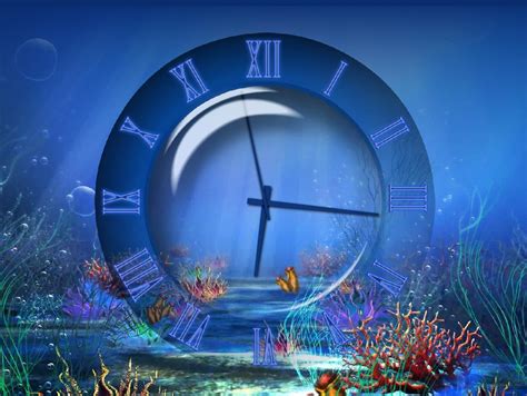 Заставка часы подводный мир - скачать бесплатно Заставка часы подводный мир