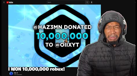 Olix Makes 10000000 Robux From Pls Donate Owner 😭 Youtube