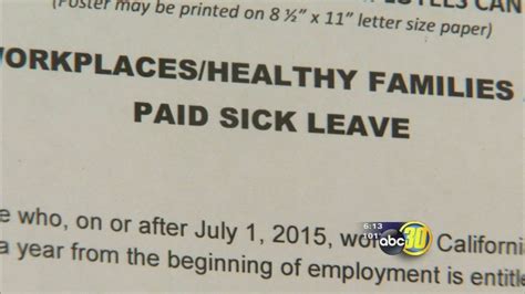 Paid Sick Leave Law Takes Effect Valley Businesses Reluctantly Comply