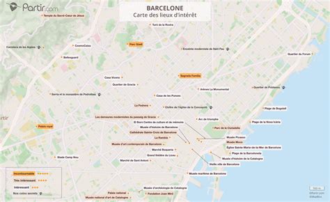 Barcelone Carte Touristique Voyage Carte Plan