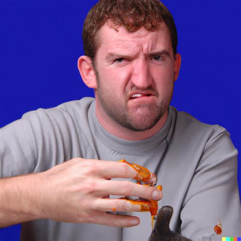 Dustin Diamond Has Hot Melted Cheese On His Hands Dall·e 2