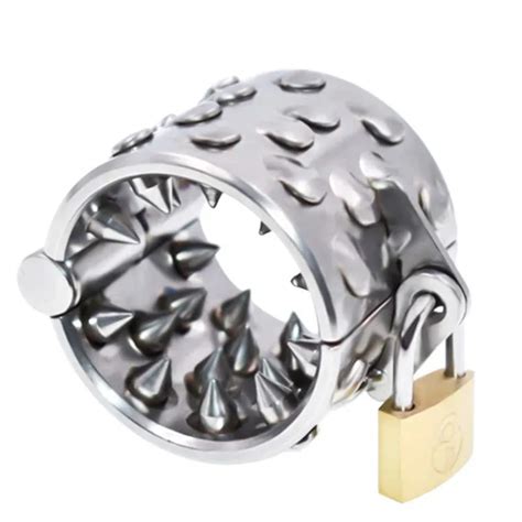 Stainless Steel Chastity Cage Device Heavy Duty Spiked Cock Cage Penis Ring For Training Sex Toy