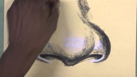 Drawing Nose With Charcoal Youtube