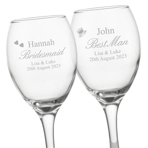 Engraved Wedding Wine Glass An Ideal Bridesmaid T