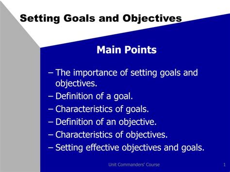 Ppt Setting Goals And Objectives Powerpoint Presentation Free