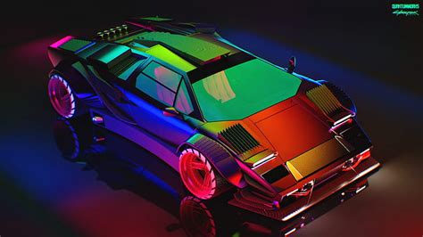 1024x600px Free Download Hd Wallpaper Colorful Car Lamborghini