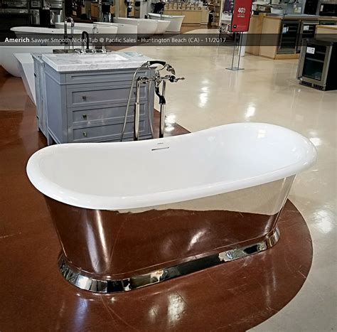 Extra deep americh soaking bathtubs provide superior heat retention, along with sensitive ergonomic designs for refined comfort. Americh Sawyer Smooth Nickel Tub @ Pacific Sales ...
