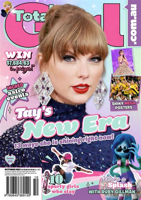 taylor swift total girl magazine october 2023 issue celebmafia