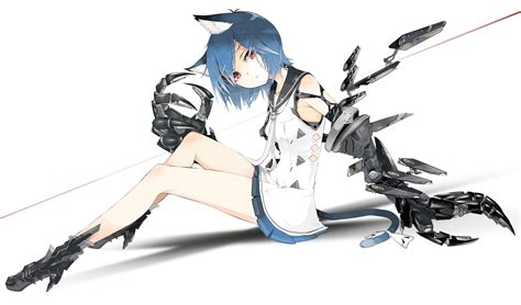 Well, i think it's so amazing. cat girl, short hair, original characters, blue hair ...