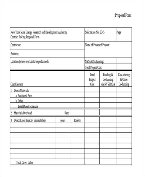 Here are some other examples of these types of forms: FREE 38+ Sample Blank Proposal Forms in PDF | Excel | MS Word
