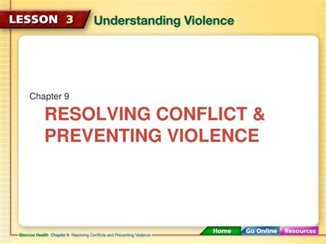 Ppt Resolving Conflict And Preventing Violence Powerpoint Presentation