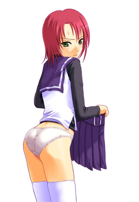 Rule 34 40010prototype Ass Bottomless Mai Hime My Hime Panties Solo Thighhighs Underwear White