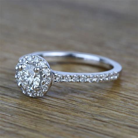 You should always start with measuring if you want to purchase diamond engagement rings online, they are usually available based on us ring sizes, except when the website is meant for. 0.42 Carat Round Pave Halo Diamond Engagement Ring