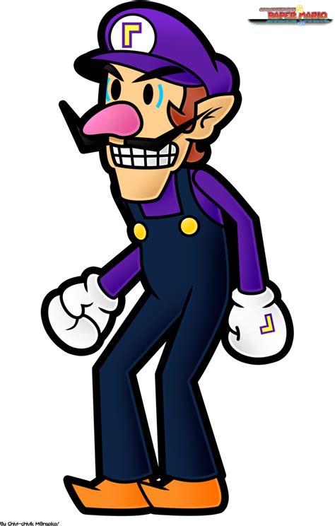 Super Paper Mario Waluigi Clipart Large Size Png Image Pikpng