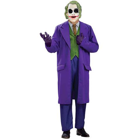 Adult Deluxe Licensed The Joker Batman Mens Halloween Fancy Dress