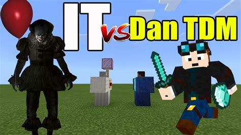 It Vs Dan Tdm Minecraft Pe Youtube