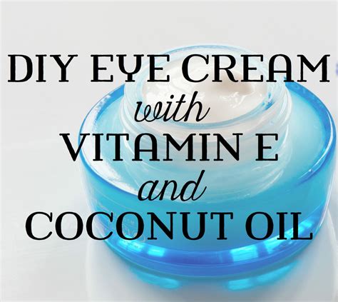 Coconut oil is a versatile oil that can benefit your overall health. Homemade Eye Cream With Coconut Oil and Vitamin E ...