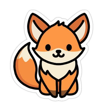 Fox Sticker For Sale By Littlemandyart Cute Doodles Cute Stickers