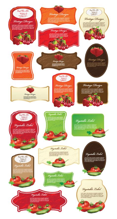 Made with either quality vinyl stickers or satin paper materials. 8 Food Label Vector Free Images - Food Label Design, Food ...