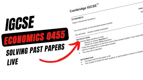 Igcse Economics 0455 Solving Past Paper Questions Live Paper 2