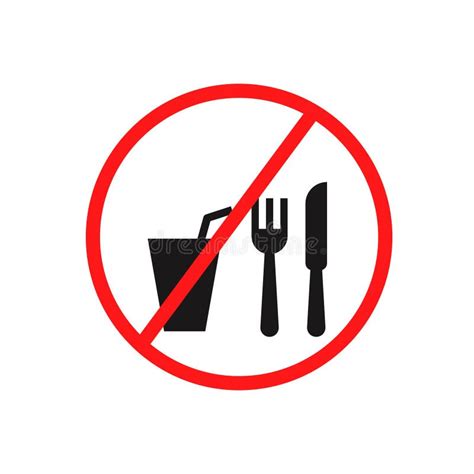 No Food And Drink Sign Vector Stock Vector Illustration Of Food