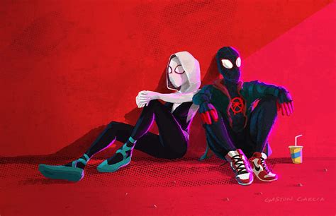 Gwen Stacy Spiderman Superheroes Artwork Artstation Digital Art Peter Parker And Gwen