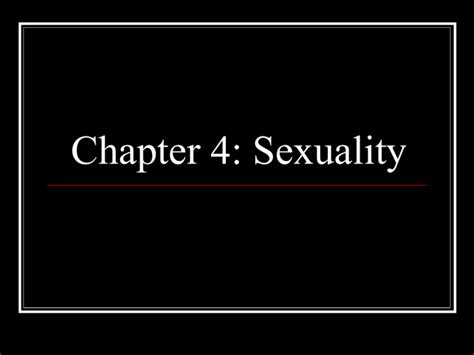 Chapter 4 Sexuality
