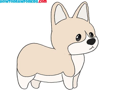 How To Draw A Corgi Easy Drawing Tutorial For Kids