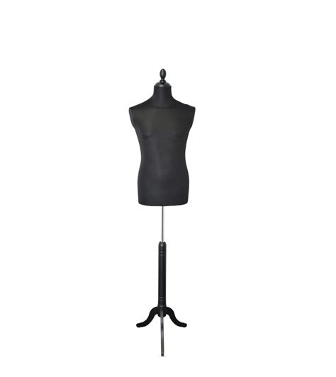 Exclusive Male Tailors Dummy With Tripod Base Black Mannequins