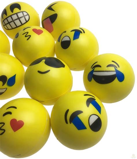 12emoji Face Stress Balls Hand Relief Squeeze Tension Reliever Soft