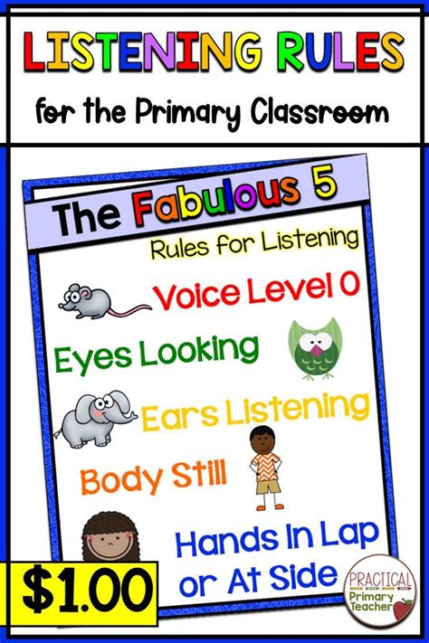 Listening Rules Chart Good Listening Skills Listening Rules First