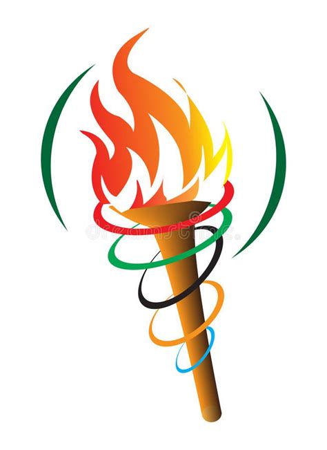 Olympic Torch An Illustration Of Olympic Fire Torch On White