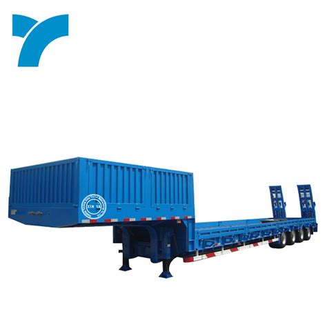 China Manufacturer 3 Axles Low Bed Trailer Carry Excavator Semi Trailer