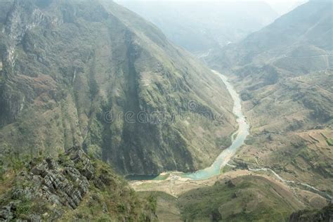 Nho Que River At Ha Giang Mountain Field In North Vietnam Stock