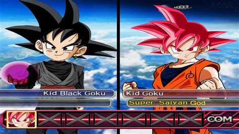 Dragon Ball Z Budokai Tenkaichi 3 Kid Black Goku Vs Kid Goku Ssj God