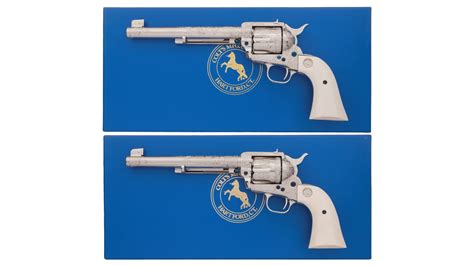 Pair Of Factory Engraved Colt New Frontier Revolvers Rock Island Auction
