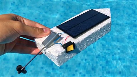 How To Make A Boat Mini Solar Powered Boat Easy To Build Youtube