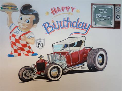 A Birthday Card I Painted For Drag Racing Legend Tv