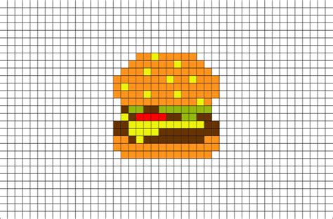 Food Pixel Art On Grid Pixel Art Grid Gallery